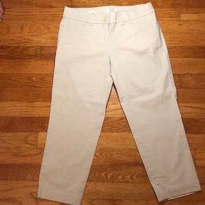 Loft Crop NWOT Light Tan 97%cotton 3% Spandex